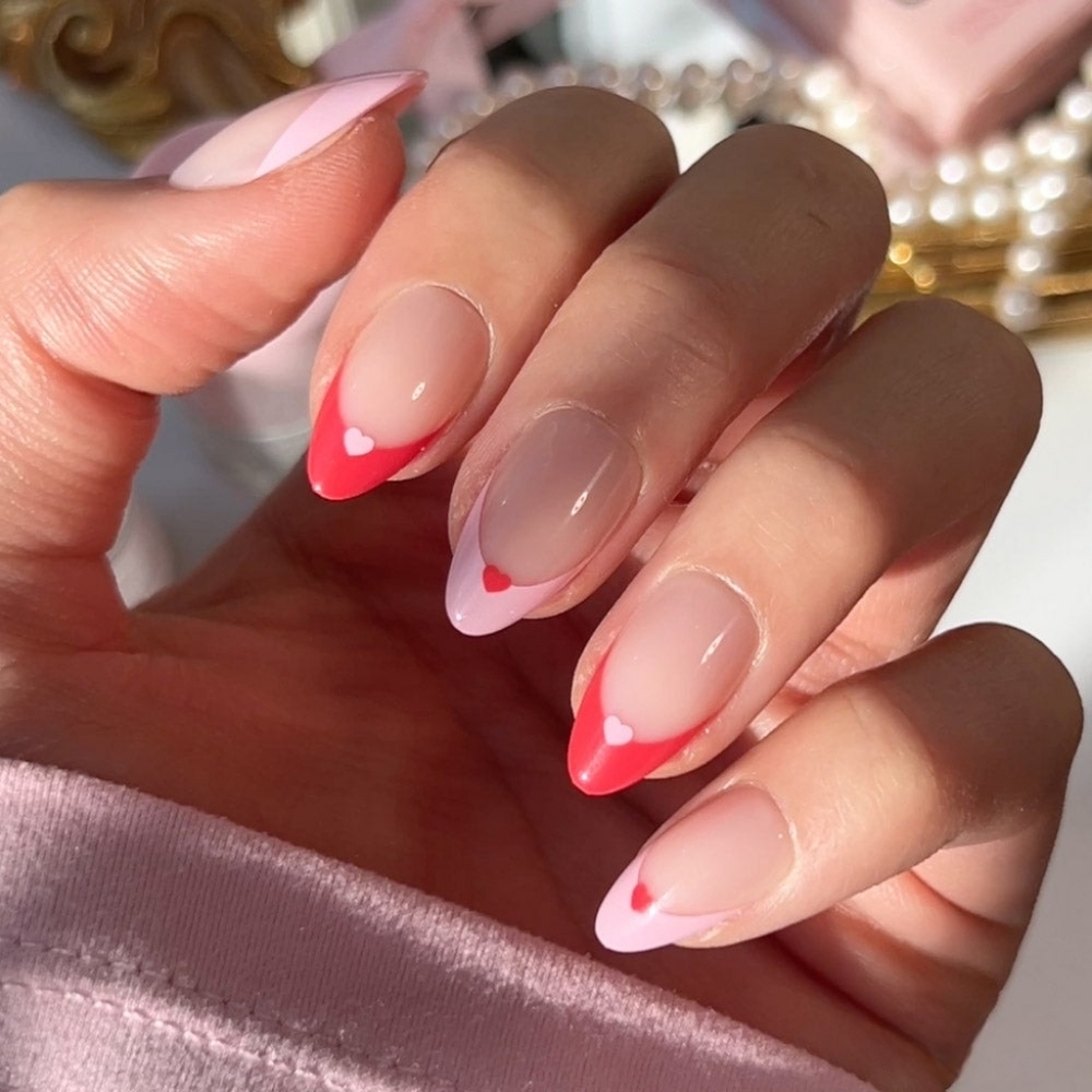 Glamnetic Pure Hearted Short Almond Press-On Nails